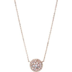 imageFossil Womens Rose GoldTone Stainless Steel Pendant Chain Necklace for WomenRose Gold Mosaic Disc