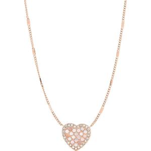 imageFossil Womens Rose GoldTone Stainless Steel Pendant Chain Necklace for WomenRose Gold Mosaic Heart