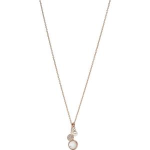 imageFossil Womens Rose GoldTone Stainless Steel Pendant Chain Necklace for WomenRose Gold Pearl Trio