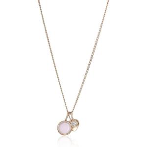 imageFossil Womens Rose GoldTone Stainless Steel Pendant Chain Necklace for WomenRose Gold Pink Charm