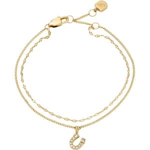 imageFossil Womens Stainless Steel Chain BraceletGold Sutton Horseshoe