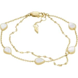 imageFossil Womens Stainless Steel Chain BraceletGold Teardrop