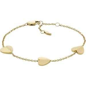 imageFossil Womens Stainless Steel Chain BraceletHarlow Gold Heart Station