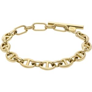 imageFossil Womens Stainless Steel Chain BraceletHeritage DLink Toggle