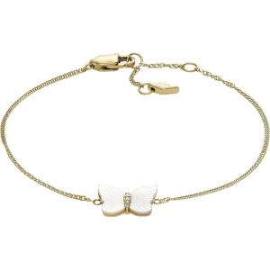 imageFossil Womens Stainless Steel Chain BraceletMOP Butterfly