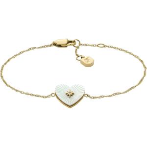 imageFossil Womens Stainless Steel Chain BraceletMOP Heart