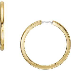 imageFossil Womens Stainless Steel DangleDrop or Hoop Earrings for WomenGold 25mm Hoop