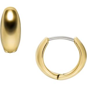 imageFossil Womens Stainless Steel DangleDrop or Hoop Earrings for WomenGold Chunky Huggie Hoop