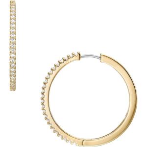 imageFossil Womens Stainless Steel DangleDrop or Hoop Earrings for WomenGold Ellis Hoop