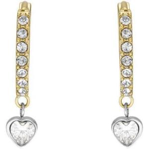 imageFossil Womens Stainless Steel DangleDrop or Hoop Earrings for WomenGold Glitz Heart Dangle