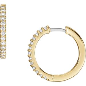 imageFossil Womens Stainless Steel DangleDrop or Hoop Earrings for WomenGold Glitz Huggie Hoop