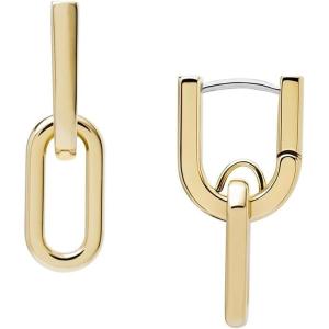 imageFossil Womens Stainless Steel DangleDrop or Hoop Earrings for WomenGold Heritage Dangle