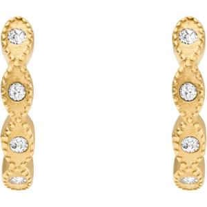 imageFossil Womens Stainless Steel DangleDrop or Hoop Earrings for WomenGoldGlitz Ellis Hoop