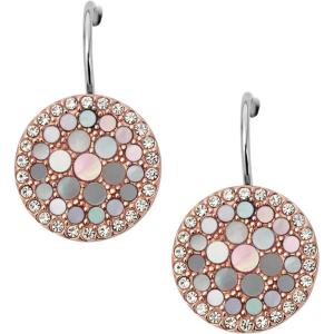 imageFossil Womens Stainless Steel DangleDrop or Hoop Earrings for WomenRose Gold Mosaic