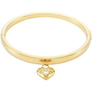imageFossil Womens Stainless Steel GoldTone Bangle BraceletGold Sadie Heart