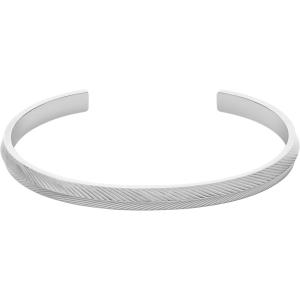 imageFossil Womens Sterling Silver or SilverTone Stainless Steel Chain Bracelet for WomenHarlow SilverTone Linear Bangle