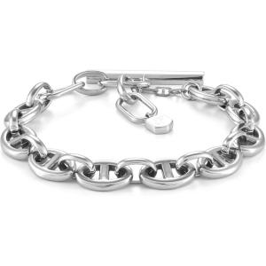 imageFossil Womens Sterling Silver or SilverTone Stainless Steel Chain Bracelet for WomenHeritage DLink Chain