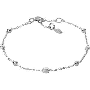 imageFossil Womens Sterling Silver or SilverTone Stainless Steel Chain Bracelet for WomenSilver Bead