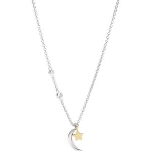 imageFossil Womens Sterling Silver or SilverTone Stainless Steel Pendant Chain Necklace for WomenSilver Star Moon