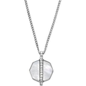 imageFossil Womens Sterling Silver or SilverTone Stainless Steel Pendant Chain Necklace for WomenSilverMOP Chain