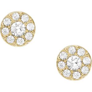 imageFossil Womens Sterling Silver or Stainless Steel Stud Earrings for WomenGold Glitz Disc