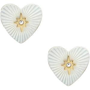 imageFossil Womens Sterling Silver or Stainless Steel Stud Earrings for WomenGold Mother of Pearl Heart