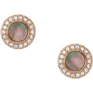imageFossil Womens Sterling Silver or Stainless Steel Stud Earrings for WomenRose Gold Gray Mother of Pearl