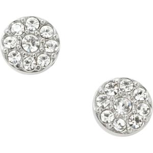imageFossil Womens Sterling Silver or Stainless Steel Stud Earrings for WomenSilver Glitz Disc