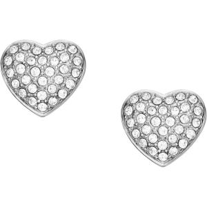 imageFossil Womens Sterling Silver or Stainless Steel Stud Earrings for WomenSilver Glitz Heart