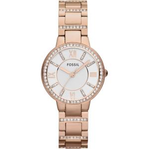 imageFossil Womens Virginia Quartz Stainless Steel ThreeHand WatchRose Gold