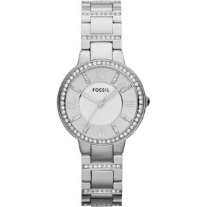 imageFossil Womens Virginia Quartz Stainless Steel ThreeHand WatchSilver