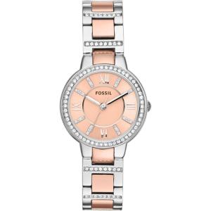 imageFossil Womens Virginia Quartz Stainless Steel ThreeHand WatchSilverPink