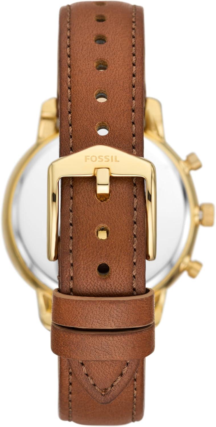 imageFossil Womens Neutra Quartz Stainless Steel Chronograph WatchBrown LeatherGold