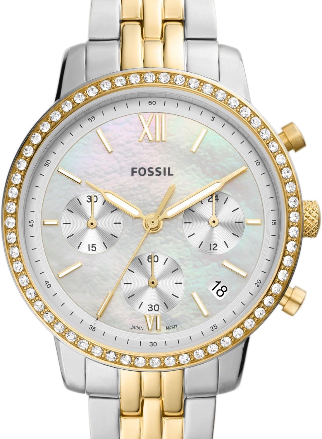 imageFossil Womens Neutra Quartz Stainless Steel Chronograph WatchGoldSilver
