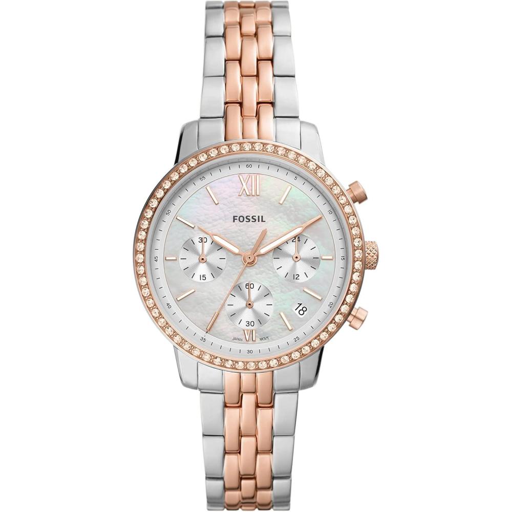 imageFossil Womens Neutra Quartz Stainless Steel Chronograph WatchRose GoldSilver