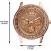 imageFossil Womens Stella Quartz Stainless Steel Multifunction WatchRose Gold  Brown