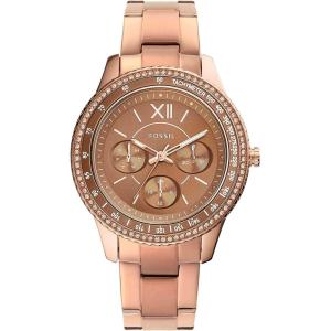 imageFossil Womens Stella Quartz Stainless Steel Multifunction WatchRose Gold  Brown