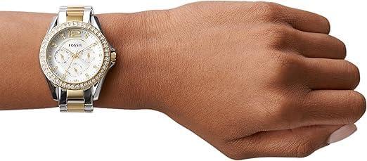 imageFossil Womens Riley Stainless Steel Multifunction Watch2T SilverGold
