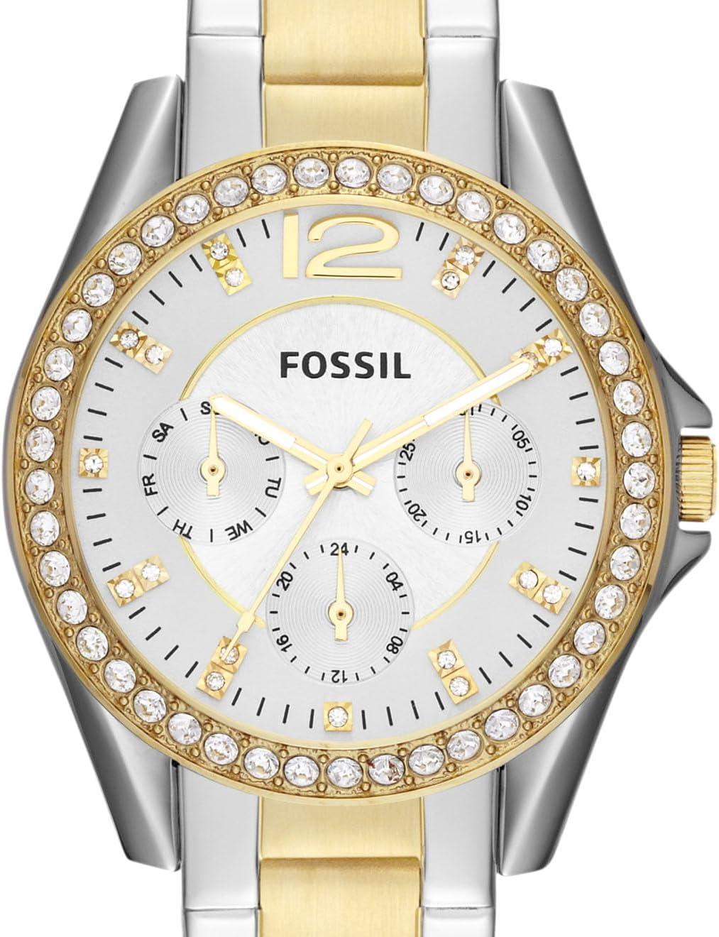 imageFossil Womens Riley Stainless Steel Multifunction Watch2T SilverGold