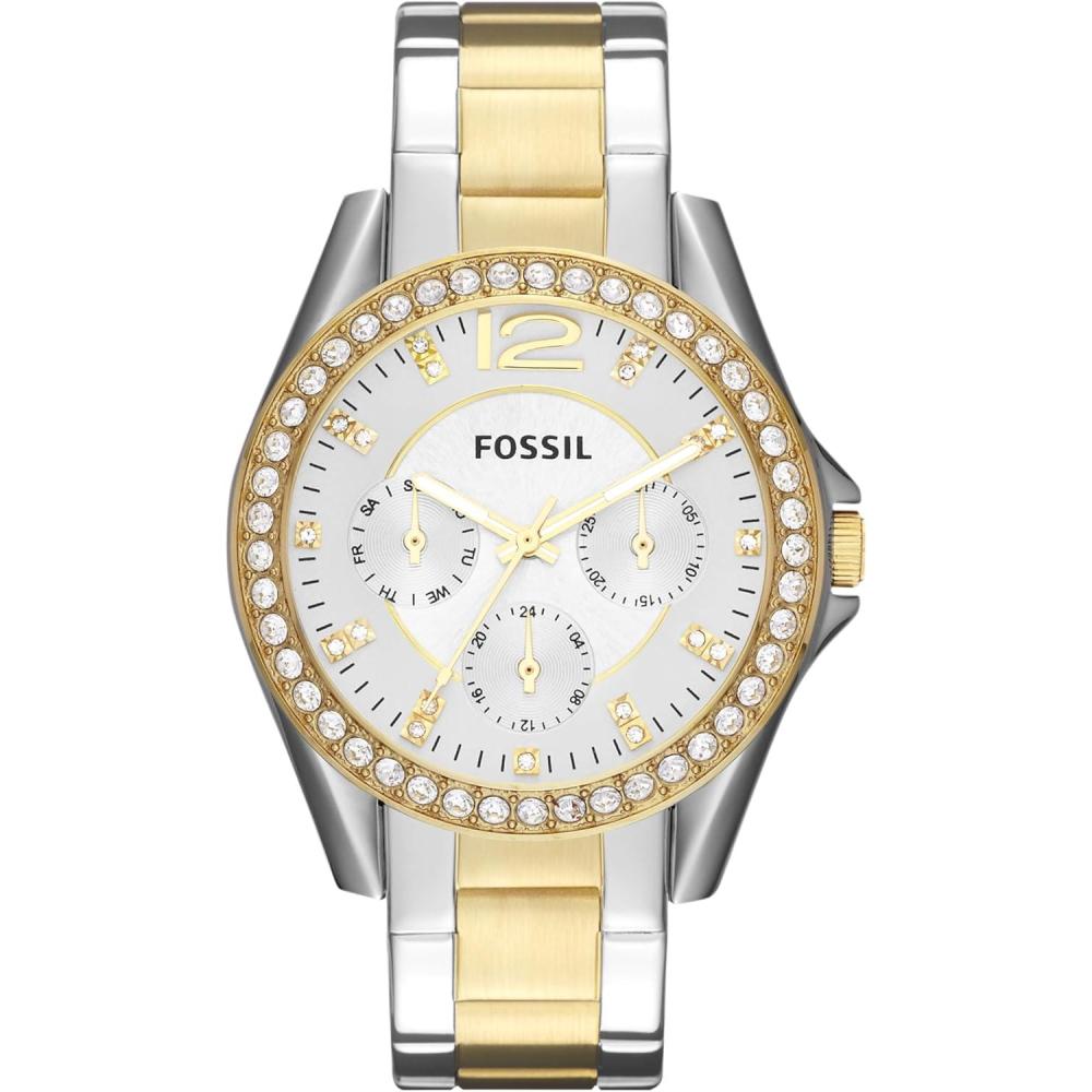 imageFossil Womens Riley Stainless Steel Multifunction Watch2T SilverGold